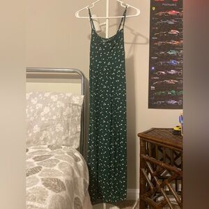 American Eagle Outfitters Green Cowl Floral Maxi Dress